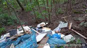1,7 Tonnen Müll im Wald: Adresse gefunden – Polizei ermittelt in Wolfenbüttel