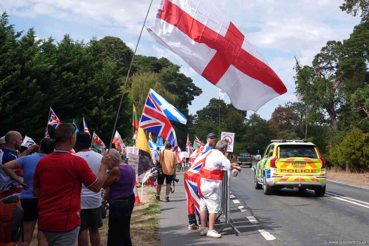 Dozens of protesters gather outside former RAF base after Thetford unrest