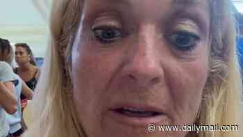 Vanessa Feltz rants at British Airways as she's left stranded with her grandchildren and hundreds of other passengers in Sardinia but jokes 'maybe I'll find a man to marry me in this queue'