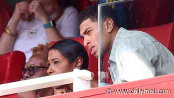 England star Jude Bellingham joins his mum to watch his brother, Jobe, play for Borussia Dortmund against Arsenal