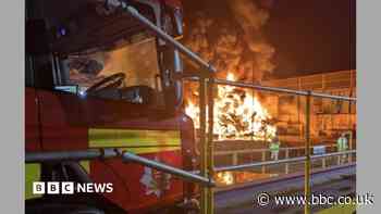 Tonnes of metal alight in recycling centre fire