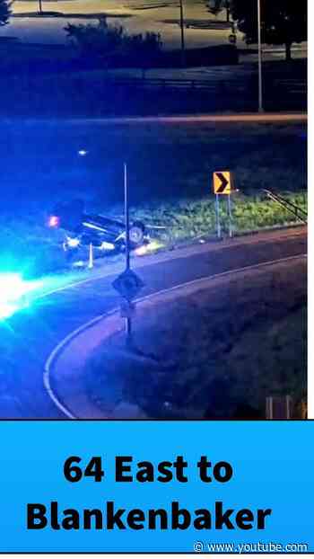 The ramp is blocked from 64E to Blankenbaker with a crash. Emergency crews are responding.