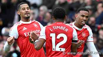 Mikel Arteta provides gloomy injury update on William Saliba and Jurrien Timber just two weeks before Arsenal's title defence starts