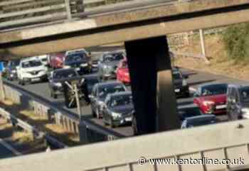 Slow traffic as people head home from coast