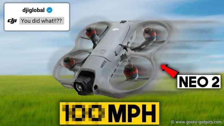 Modified DJI Neo 2 Hits 163 Km/h with Custom 3D Printed Mounts