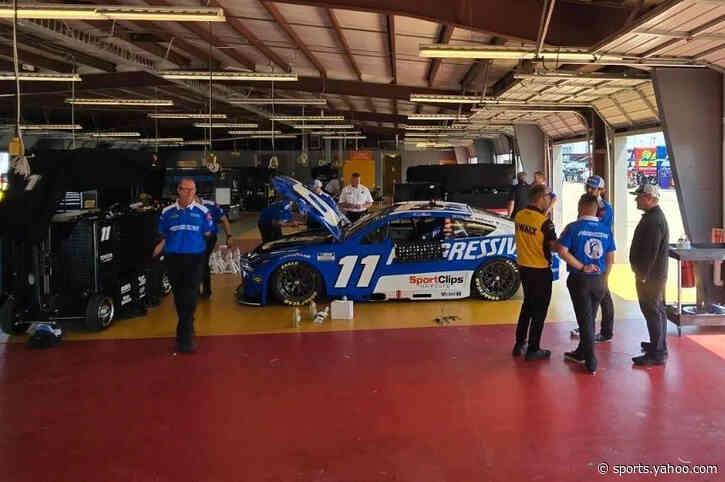 Denny Hamlin sent to rear at Iowa as Toyota teams battle brake issues