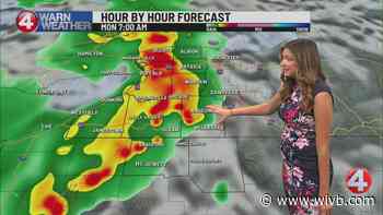 Storms return Monday morning