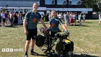 Couple begin round-the-world cycling challenge for Parkinson's disease
