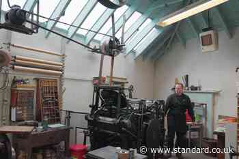 Victorian printing press working once more after major restoration