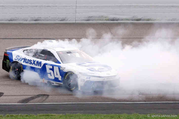 Ty Gibbs holds off Christopher Bell to win NASCAR Cup race at Iowa