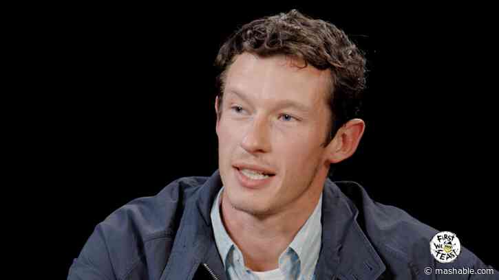 Callum turner takes on the Hot Ones spicy wings, keeps his cool