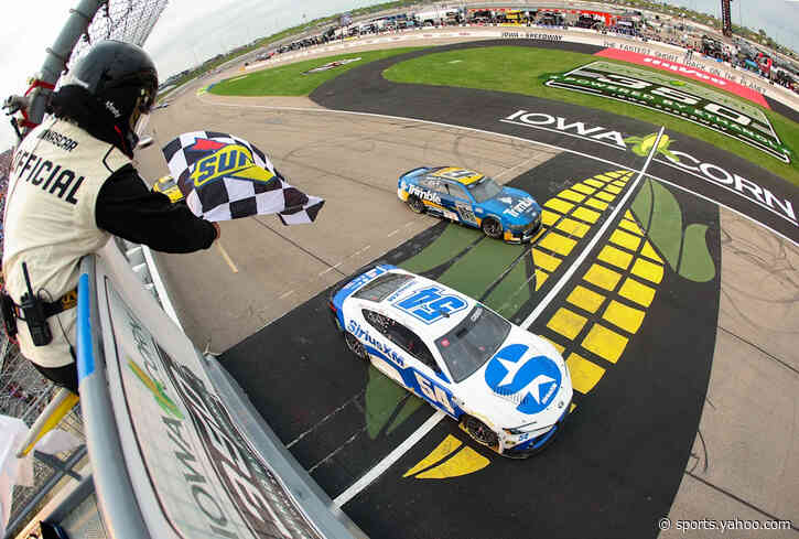 Ty Gibbs holds off Christopher Bell, vaults to second in NASCAR Cup points with Iowa win
