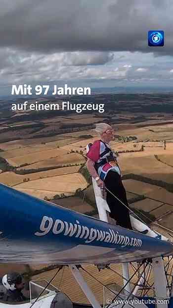 Betty Bromage ist die älteste Wing-Walkerin der Welt #tagesschau #nachrichten