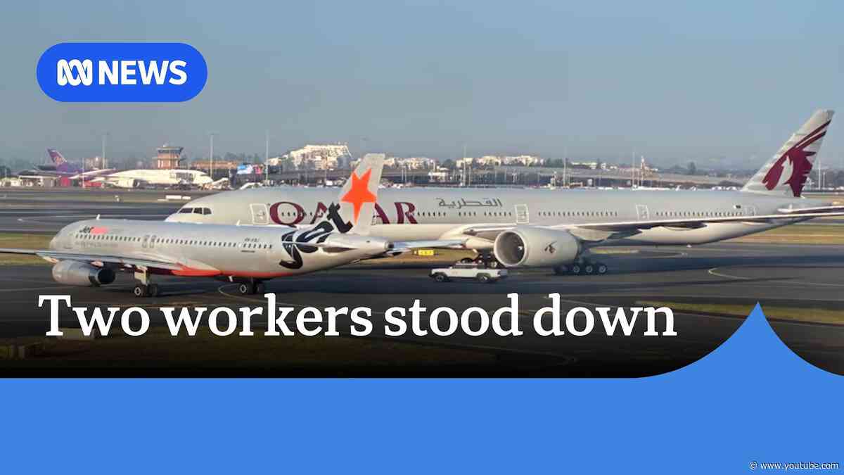 Two Sydney Airport workers stood down after close call between planes | ABC NEWS