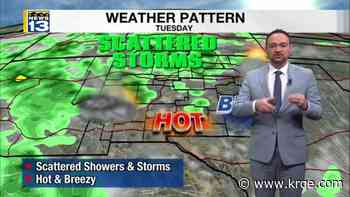 Heat and storm chances continue into the workweek