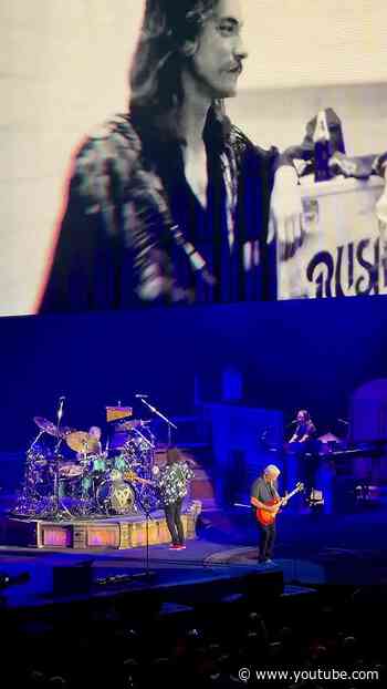 Rush performs at the first of four sold out shows at Scotiabank Arena in Toronto.