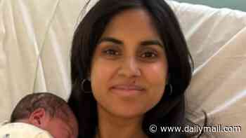 Junior Bake Off host Ravneet Gill gives birth to her second child and reveals baby boy's name as she shares a glowing snap from hospital