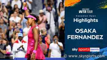 Osaka defeats local favourite to reach Canadian Open quarter-finals