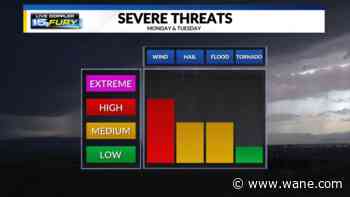 Storms, flooding rain possible through Wednesday