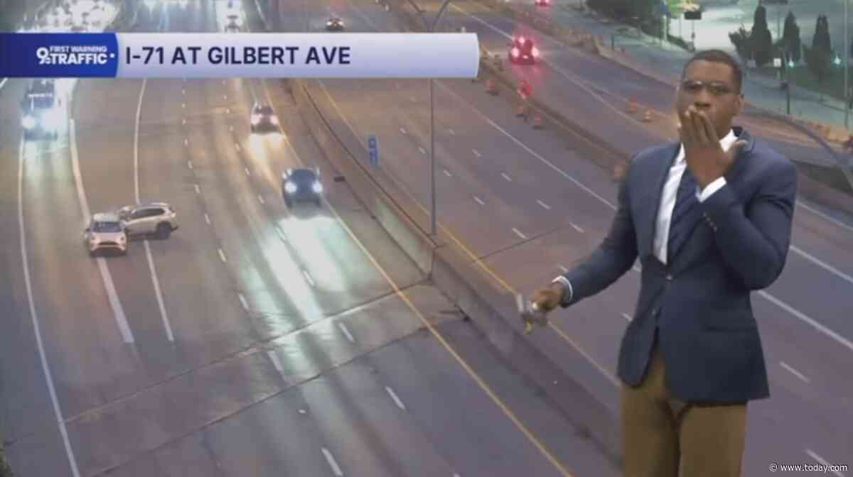 Traffic Anchor Witnesses Car Crash When Reporting on Live TV and His Reaction Is Everything