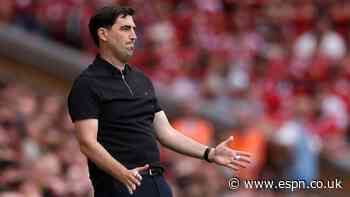 Iraola: Liverpool don't have energy for 90 mins