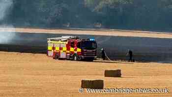 Huge field blaze sees firefighters called to Cambridgeshire village