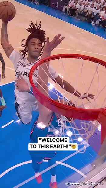 Stephon Castle Poster Jam vs. Oklahoma City Thunder from 2026 NBA Playoffs