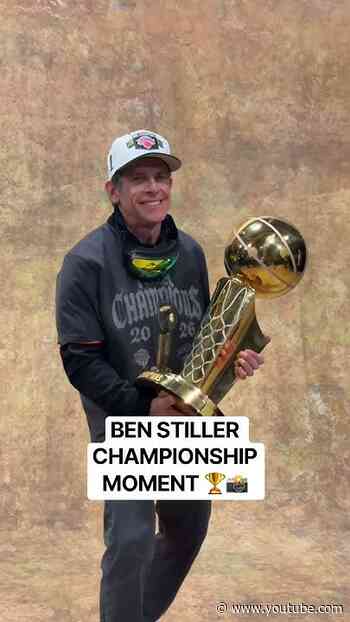 Ben Stiller Photo Moment with the Larry O’Brien Trophy
