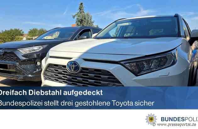 BPOLI LUD: Kurz vor der Grenze: Bundespolizei stellt drei gestohlene Toyota sicher