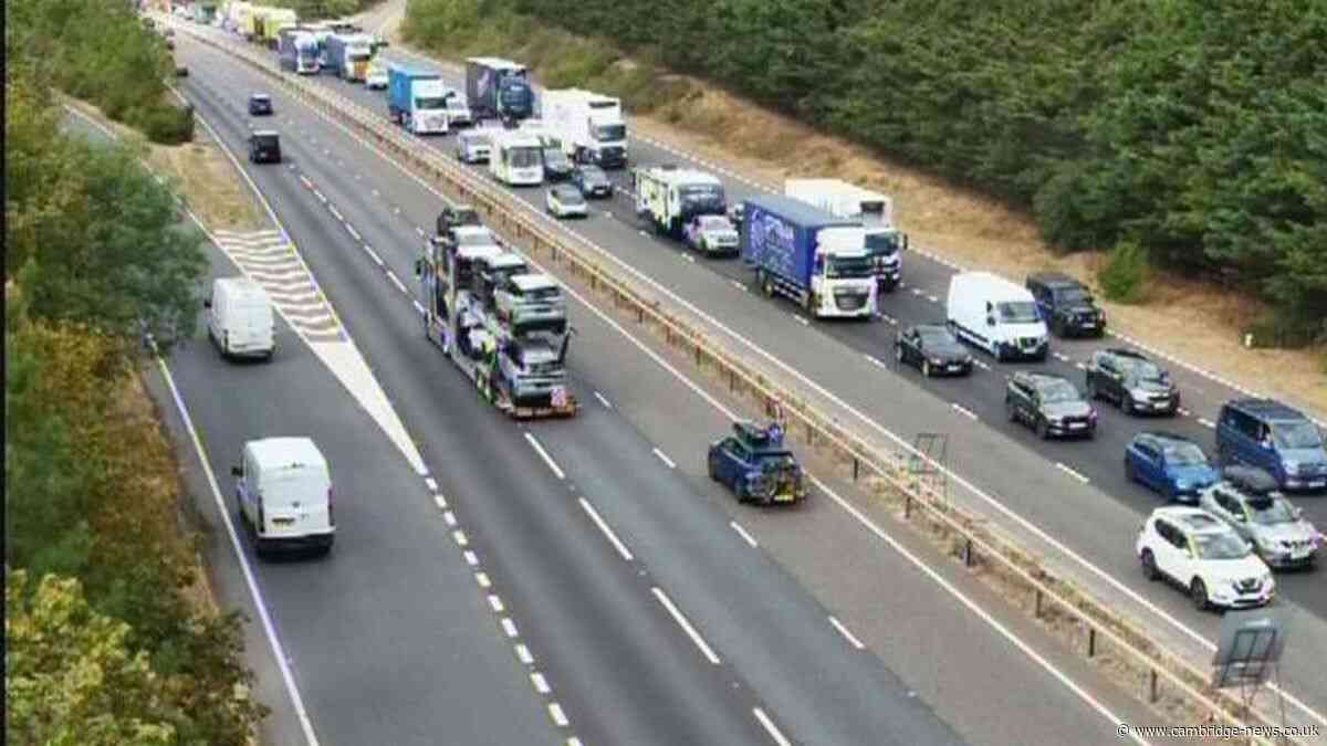 Overturned lorry on major A-road means lane will be closed for 'rest of day'