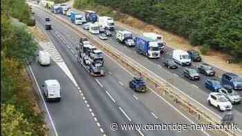 Overturned lorry on major A-road means lane will be closed for 'rest of day'