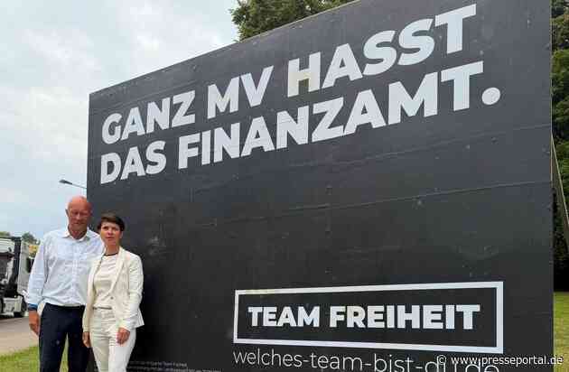 Welches-Team-bist-Du.de / Team Freiheit startet Kampagne zur Landtagswahl in Mecklenburg-Vorpommern mit Enthüllung am Südring