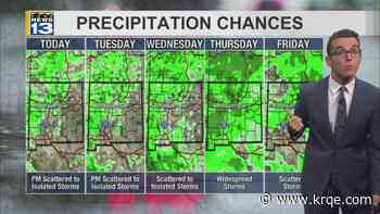 Record heat before more rain around New Mexico