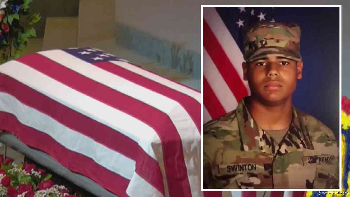 Procession and burial service for fallen Fort Bragg soldier Swinton Monday