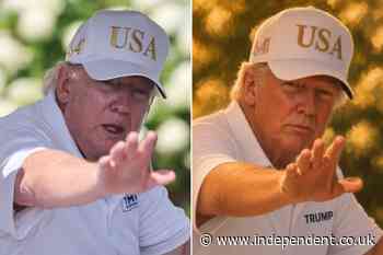 Trump posted touched-up version of his golf photo to look younger and slimmer