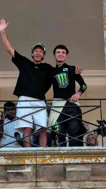 Lando Norris & Valentino Rossi Goodwood balcony moment ✨