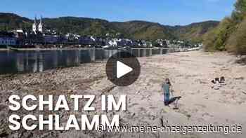 Rhein-Niedrigwasser Video: Hobbyarchäologen heben Schätze