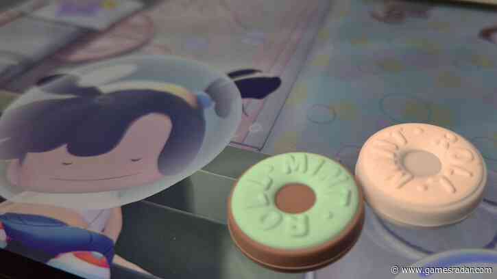 These cute GeekShare candy Switch 2 thumb grips were a literal sweet treat to use for my first weekend with Pokopia's Bubbly Basin DLC