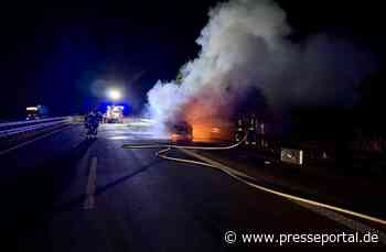 FW Hünxe: Pkw in Vollbrand auf der BAB 3