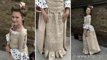 Photos: Teen wins scholarship for Constitution-inspired duct tape dress
