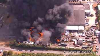 Corby recycleforce fire live: 'Explosion' rocks town with 'shut windows' warning