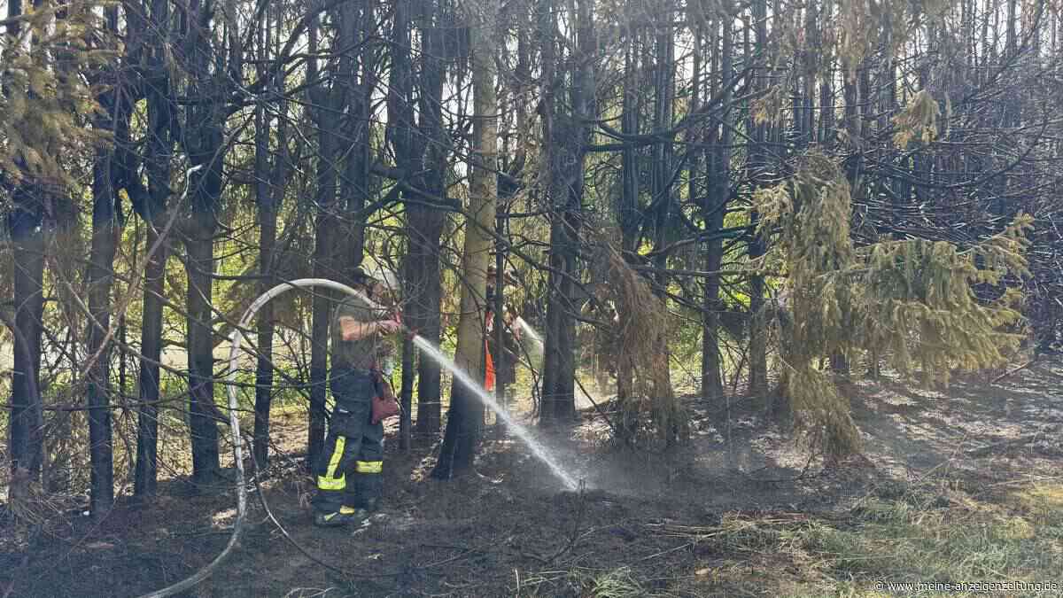 Waldbrand bedroht Wohngebäude in Freising –  Feuerwehrleute gehen bis an Belastungsgrenze