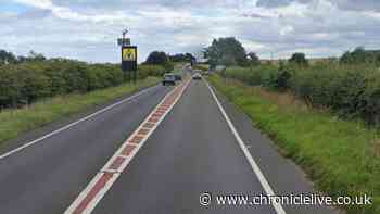 Northumberland A1 crash as two vehicles collide on single lane stretch of major road