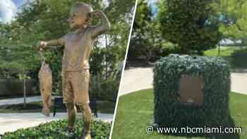 Statue honoring boy who died from rare cancer stolen in Miami Lakes