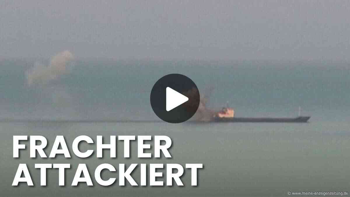 Drohnen-Video: Hamburger Frachter im Schwarzen Meer von Russland angegriffen