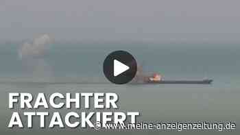 Drohnen-Video: Hamburger Frachter im Schwarzen Meer von Russland angegriffen