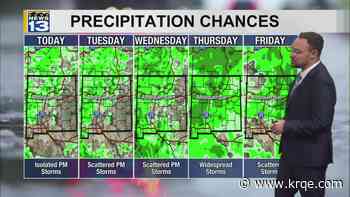 More storm chances move into New Mexico throughout the week