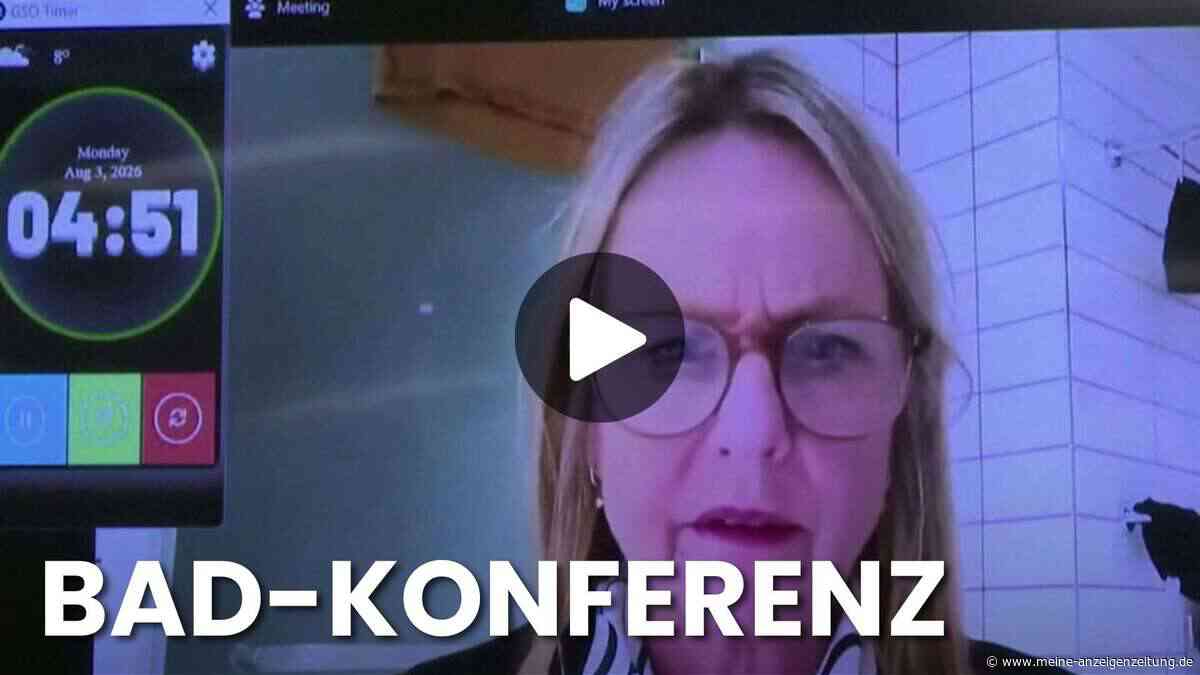 Wäsche im Hintergrund: Video zeigt Politikerin im Bad