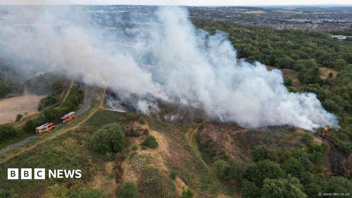 Crews remain at scene of country park fire