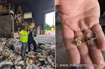 Sanitation workers find two lost heirloom rings after sorting through 20,000lb of trash